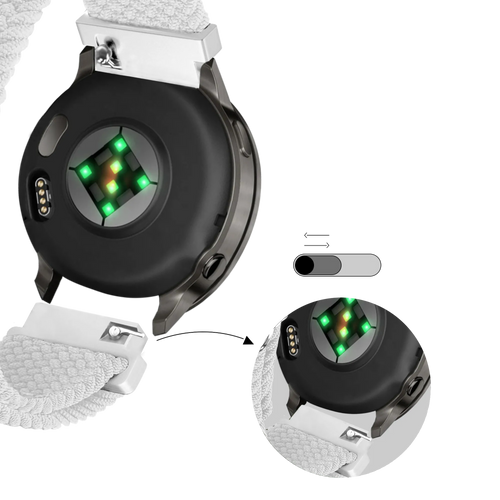 Bandz Correa trenzada ajustable Garmin Venu 3s (blanco)
