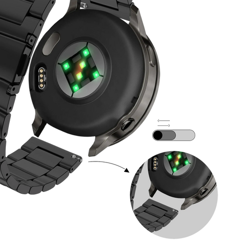 Bandz Correa acero 'Classic' Garmin Forerunner 255s (negro)