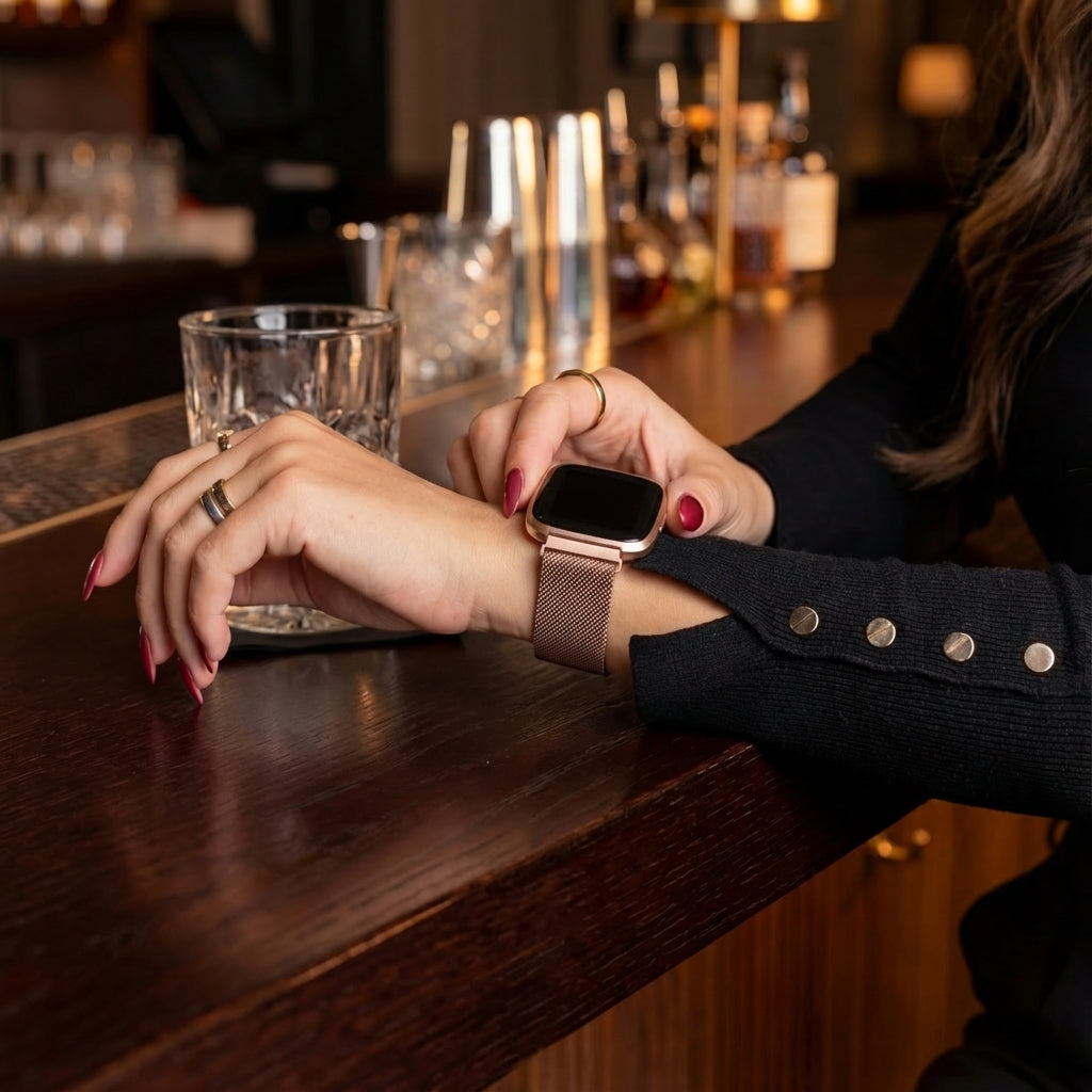 Correa milanesa Fitbit Versa (rosa)