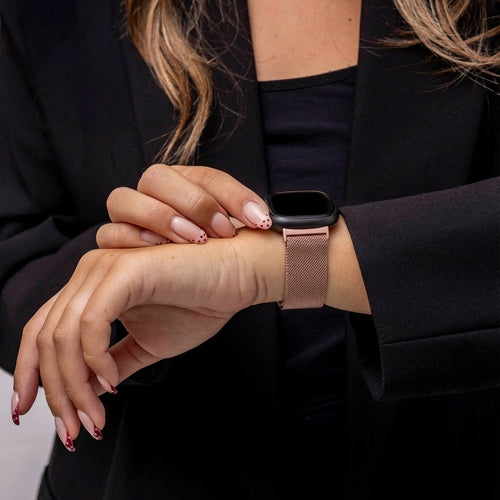 Correa milanesa Fitbit Sense 2 (rosa)
