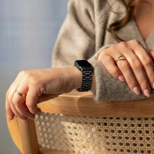 Fitbit Inspire 3 Steel Strap (Black)