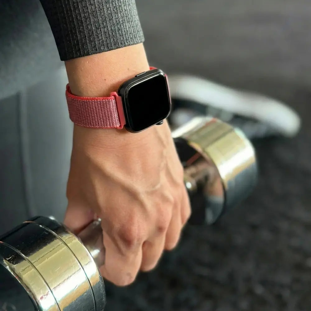 Fitbit Versa-Versa 2 Nylon Strap (Bright Pink)