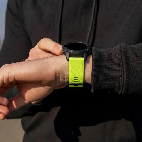 Correa silicona Garmin Fenix 5/6 (verde claro)
