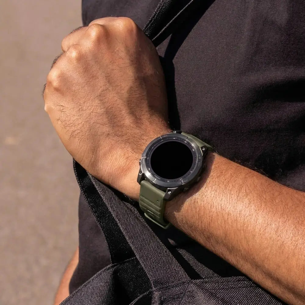 Correa silicona robusto Garmin Fenix 7 (verde militar)