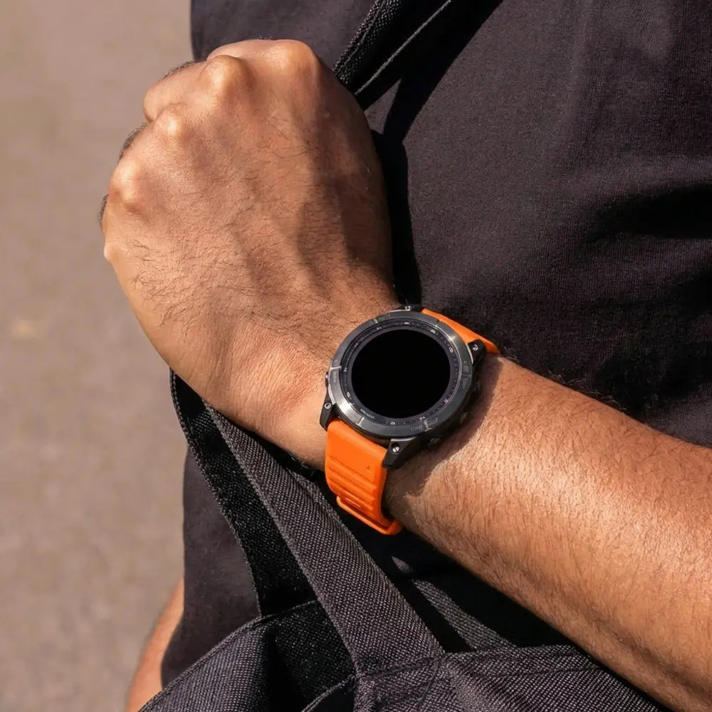 Garmin Fenix 5x / 6x Outdoor Silicone Strap (Orange)