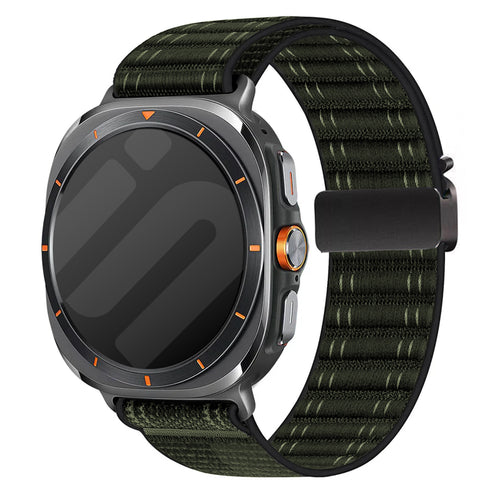 Samsung Galaxy Watch Ultra Wave Nylon Strap with P-buckle (Green)