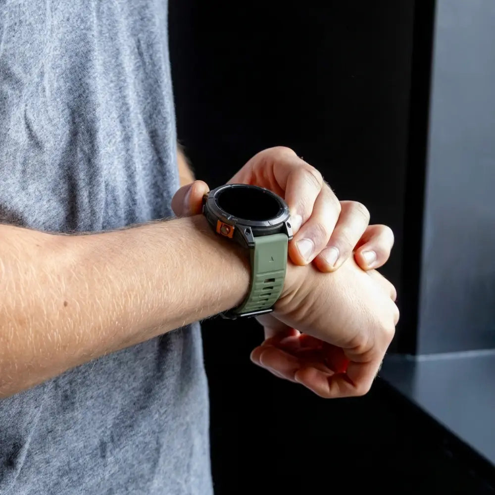 Garmin Fenix 5 / 6 sport gesp band (olijfgroen/zwart)