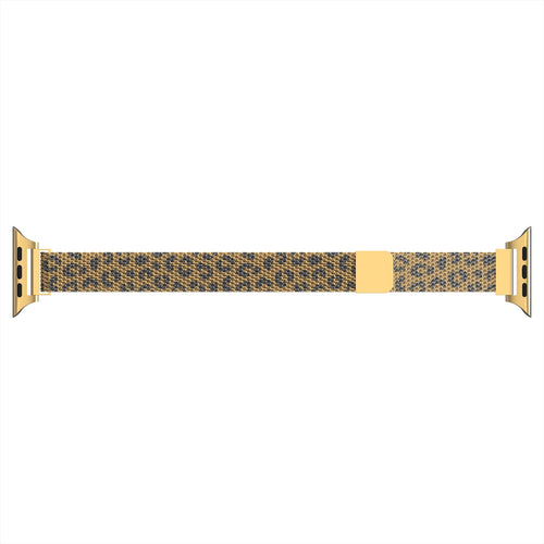 Apple Watch Slim Milanese Strap (Gold Leopard)