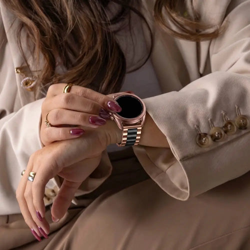 Correa acero Samsung Galaxy Watch 46mm (oro rosa/negro)