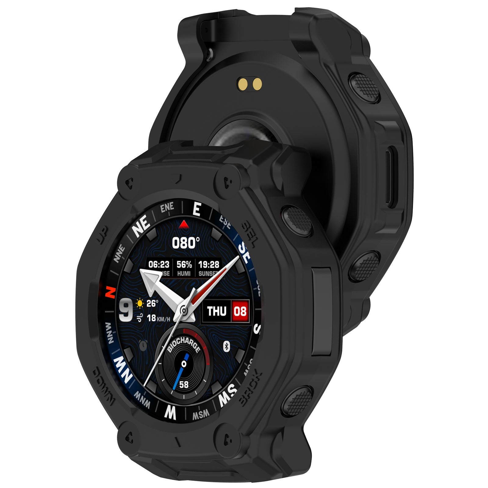 Funda TPU resistente Amazfit T-Rex 3 Pro - 48mm (negro)