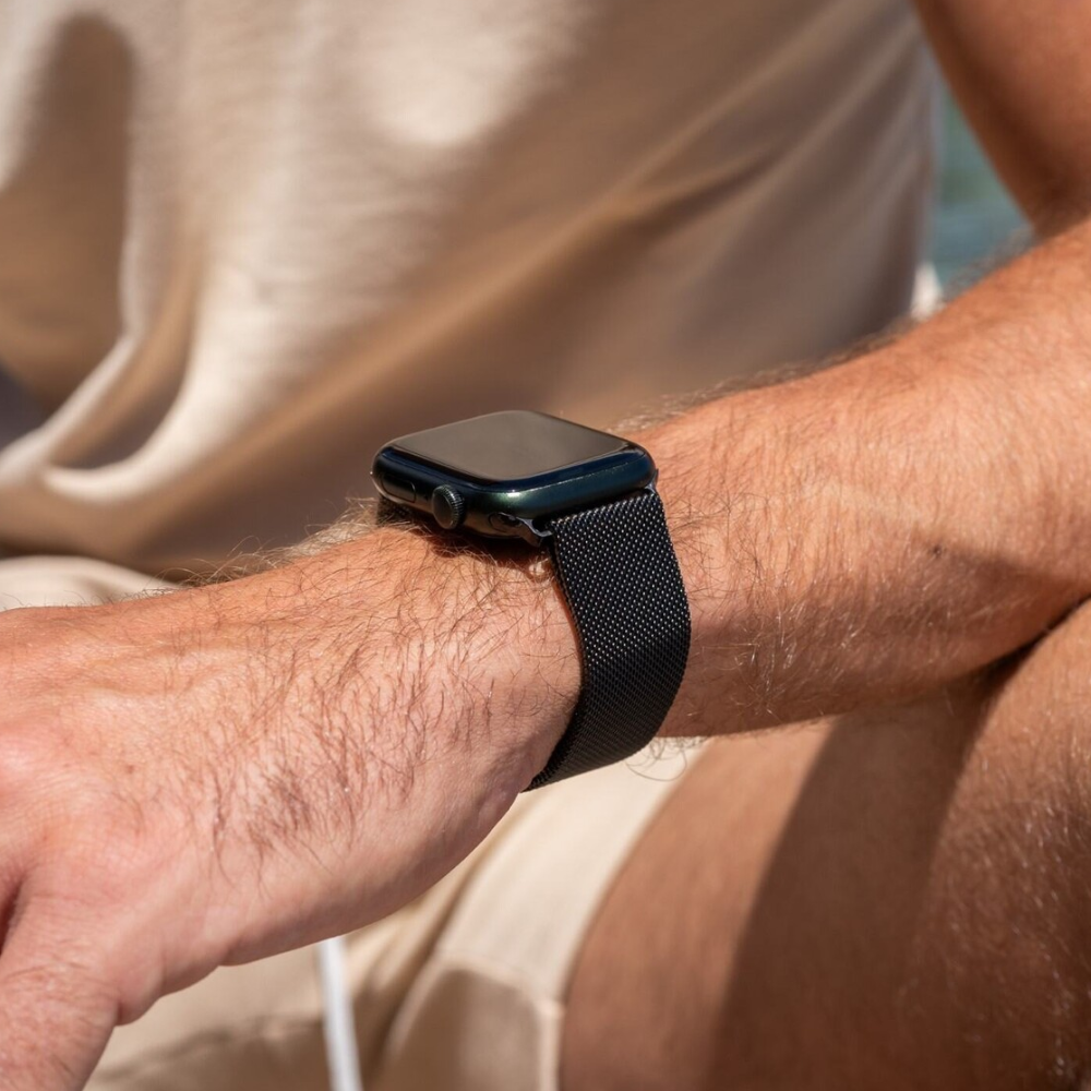 Correa milanesa Apple Watch Ultra (negro)