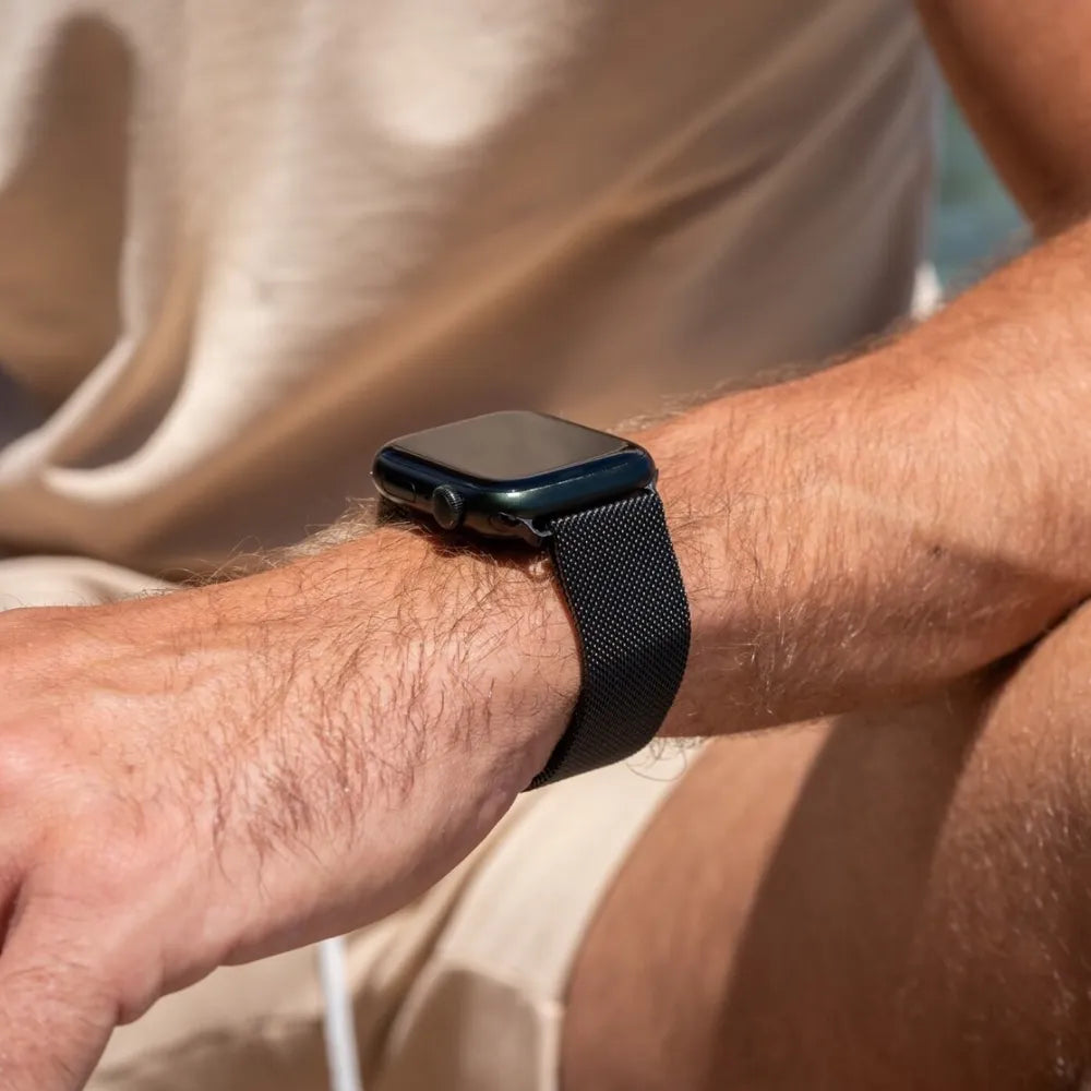 Correa milanese Apple Watch (negra)