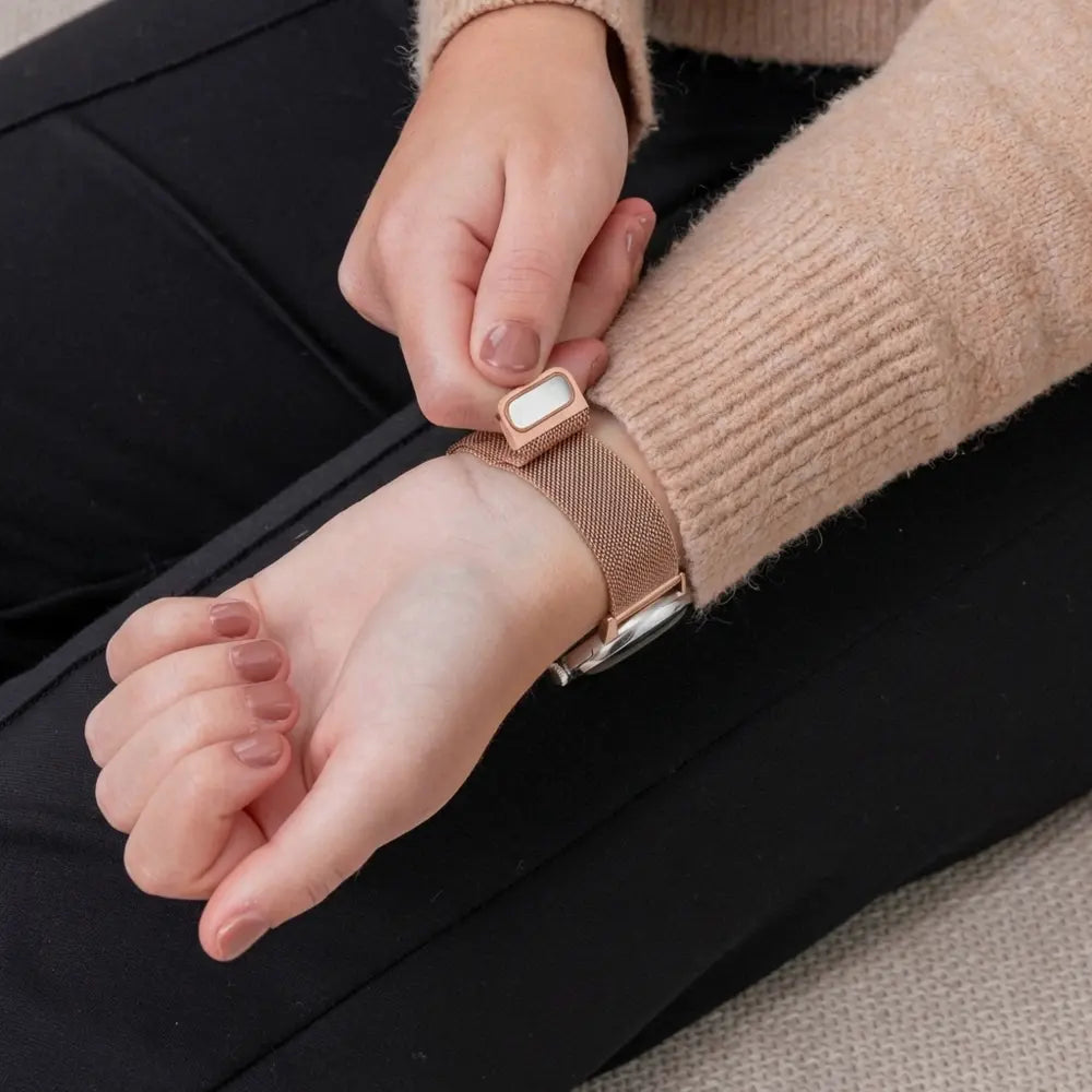 Correa milanesa Google Pixel Watch 4 - 41mm (rosa dorado)