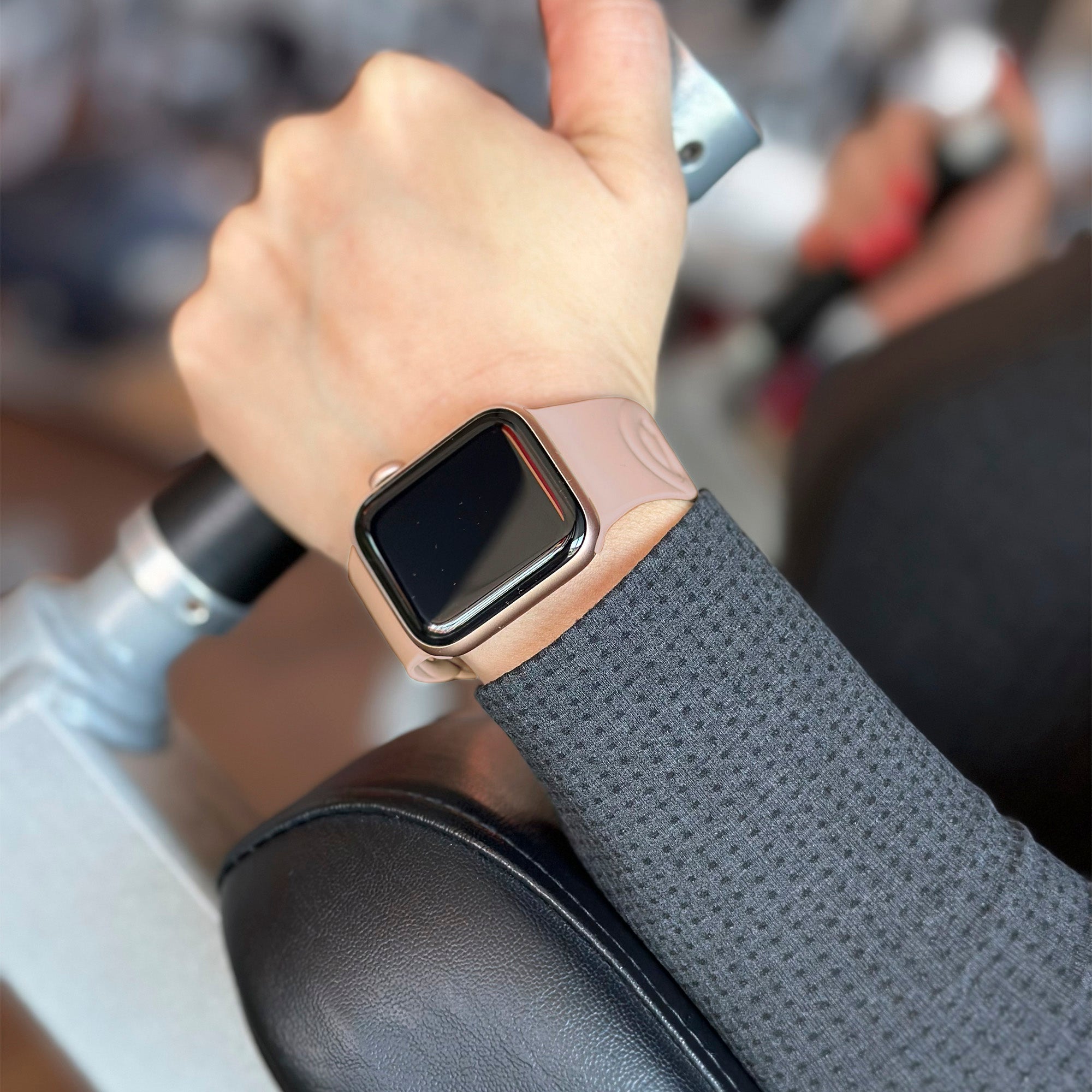 Correa silicona cadena Apple Watch (rosa)