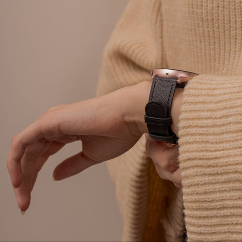 Polar Ignite Modern Leather Strap (Black)