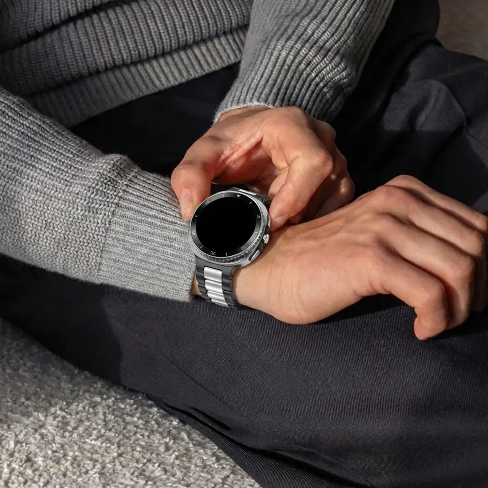 Samsung Galaxy Watch 8 - 44mm Steel Strap (Black/Silver)