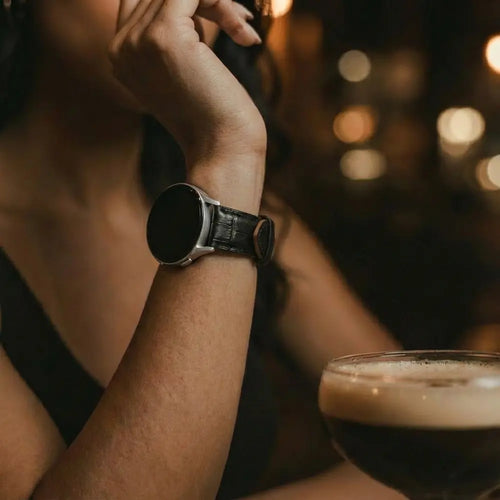 Samsung Galaxy Watch 6 Classic 47mm Leather Strap Crocodile Grain (Black)