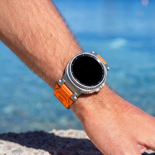 Correa silicona 'Explorer' Samsung Galaxy Watch 8 44mm (naranja con titanio)