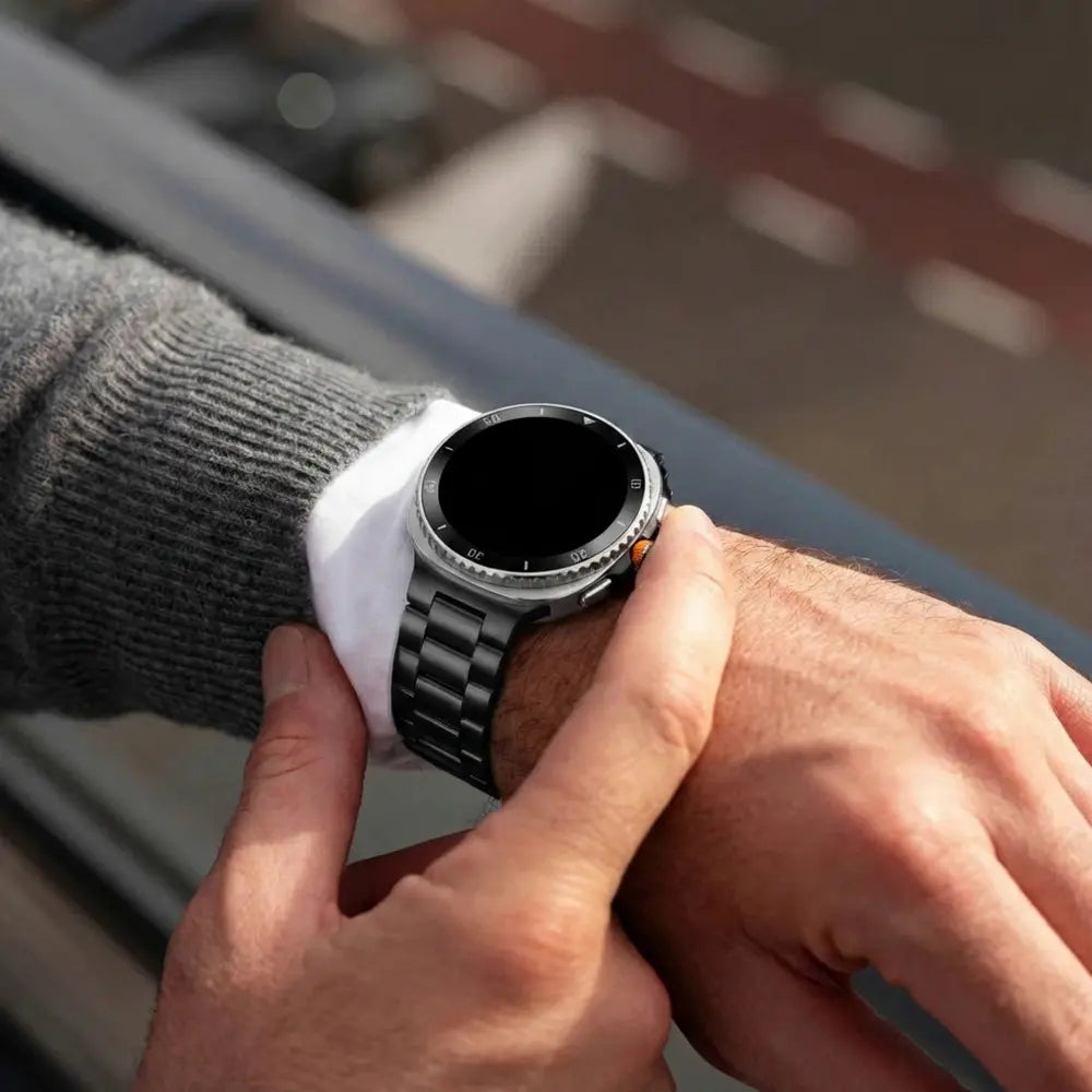 Samsung Galaxy Watch 8 Classic stalen bandje (zwart)