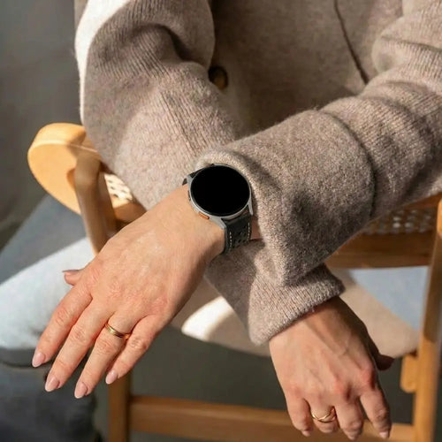 Samsung Galaxy Watch Active Zephyr Leather Strap (Black)