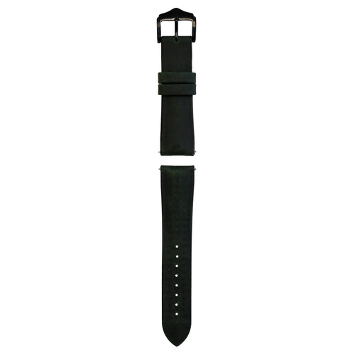 Coros Pace 2 Leather / Silicone Strap (Green)