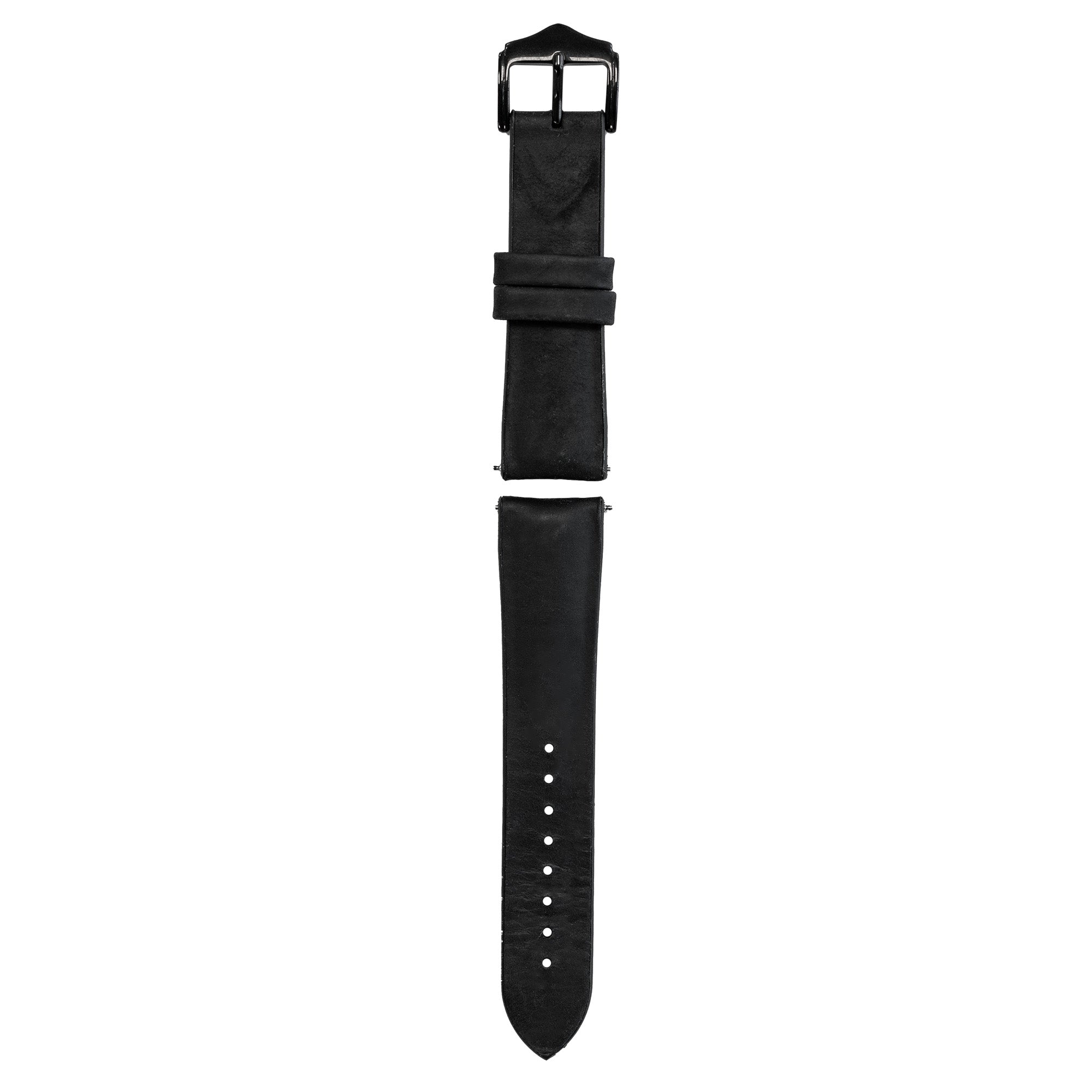 Coros Pace 2 Leather / Silicone Strap (Black)