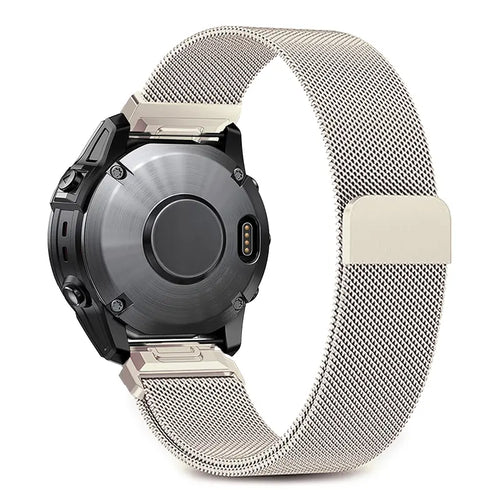Correa milanesa 'Premium' Garmin Instinct (blanco estrella)