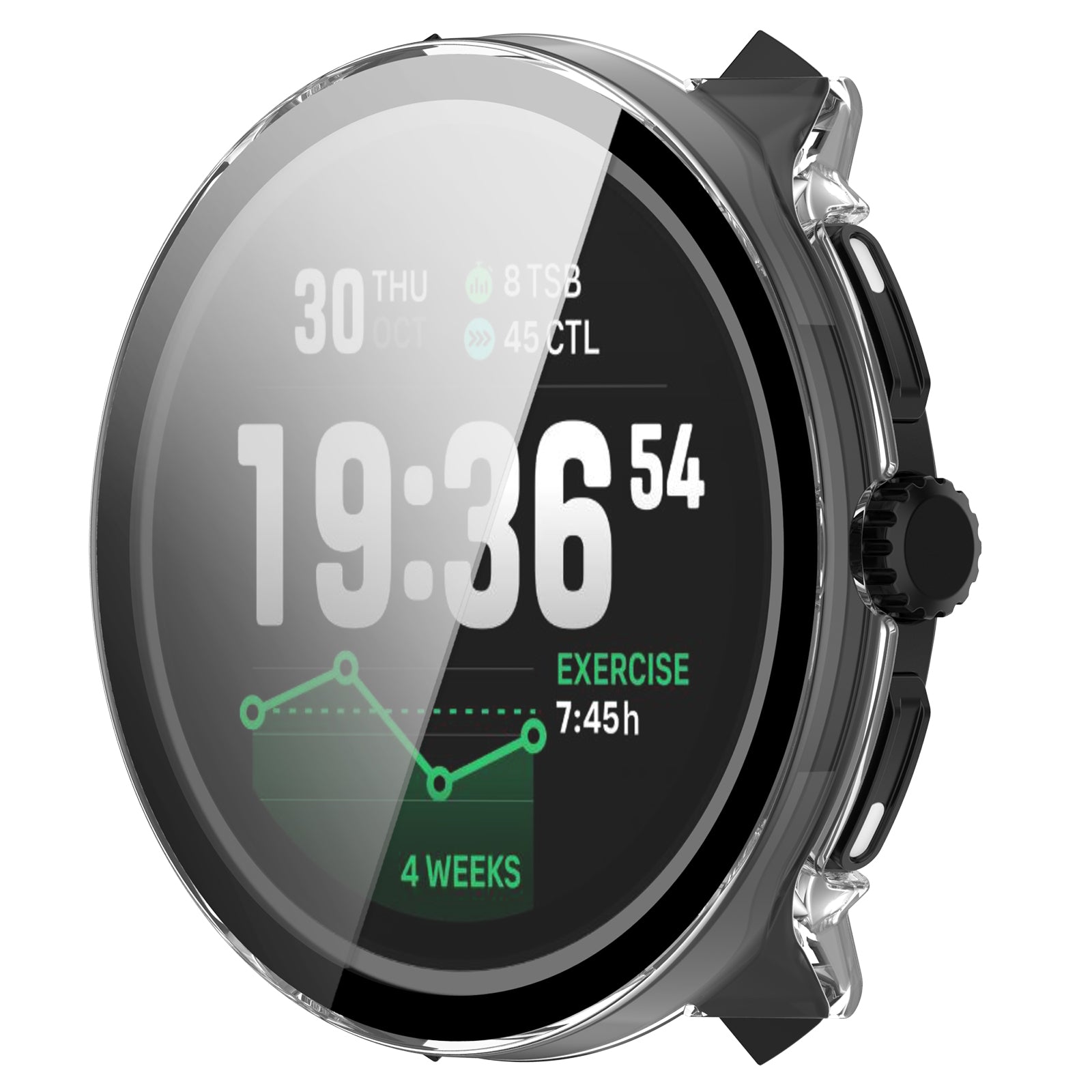 Funda con vidrio PC Suunto Race 2 (transparente)