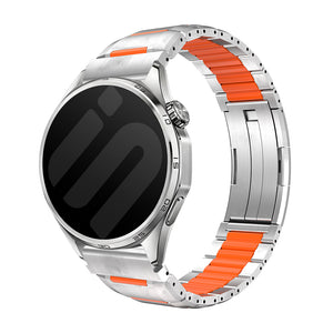 Correa acero híbrido 'One Push' Gard Pro Health Smartwatch 2+ (titanio/naranja)