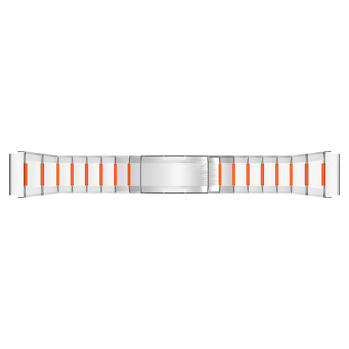 Correa acero híbrido 'One Push' Gard Pro Health Smartwatch 2 (titanio/naranja)