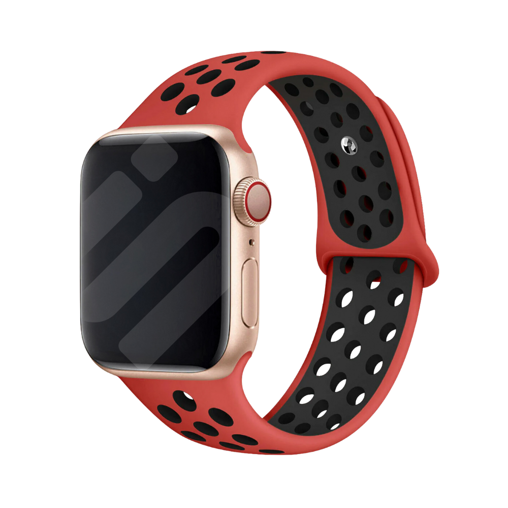 Correa deportiva Apple Watch (roja/negra)