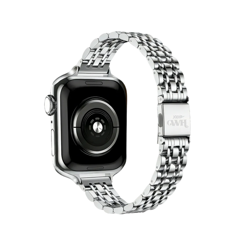 xoxo Wildhearts Correa acero 'slim' Apple Watch (plata)