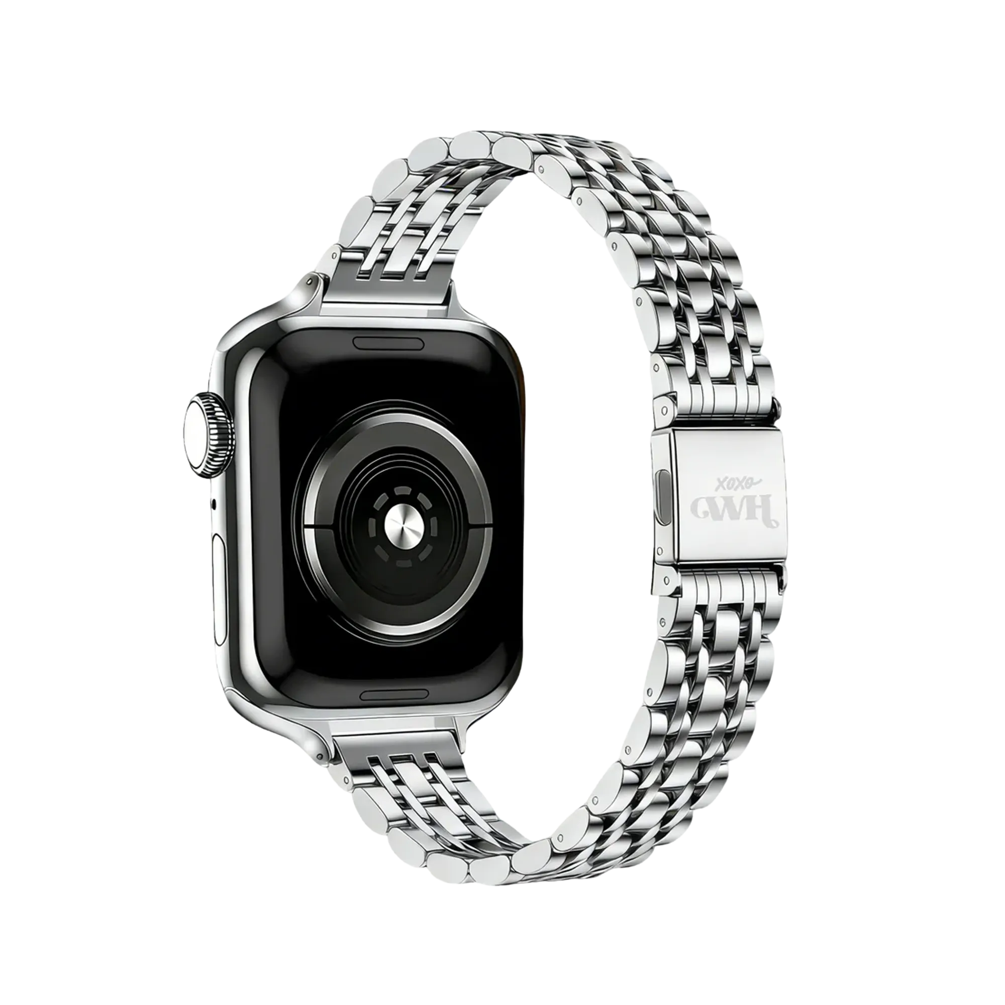 xoxo Wildhearts Correa acero 'slim' Apple Watch (plata)