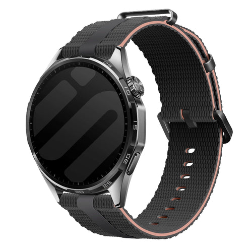 Huawei Watch GT 4 - 41mm Silicone Active Strap (Black/Light Pink)