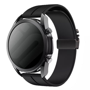 Correa silicona Samsung Gear S3 con hebilla P (negra)