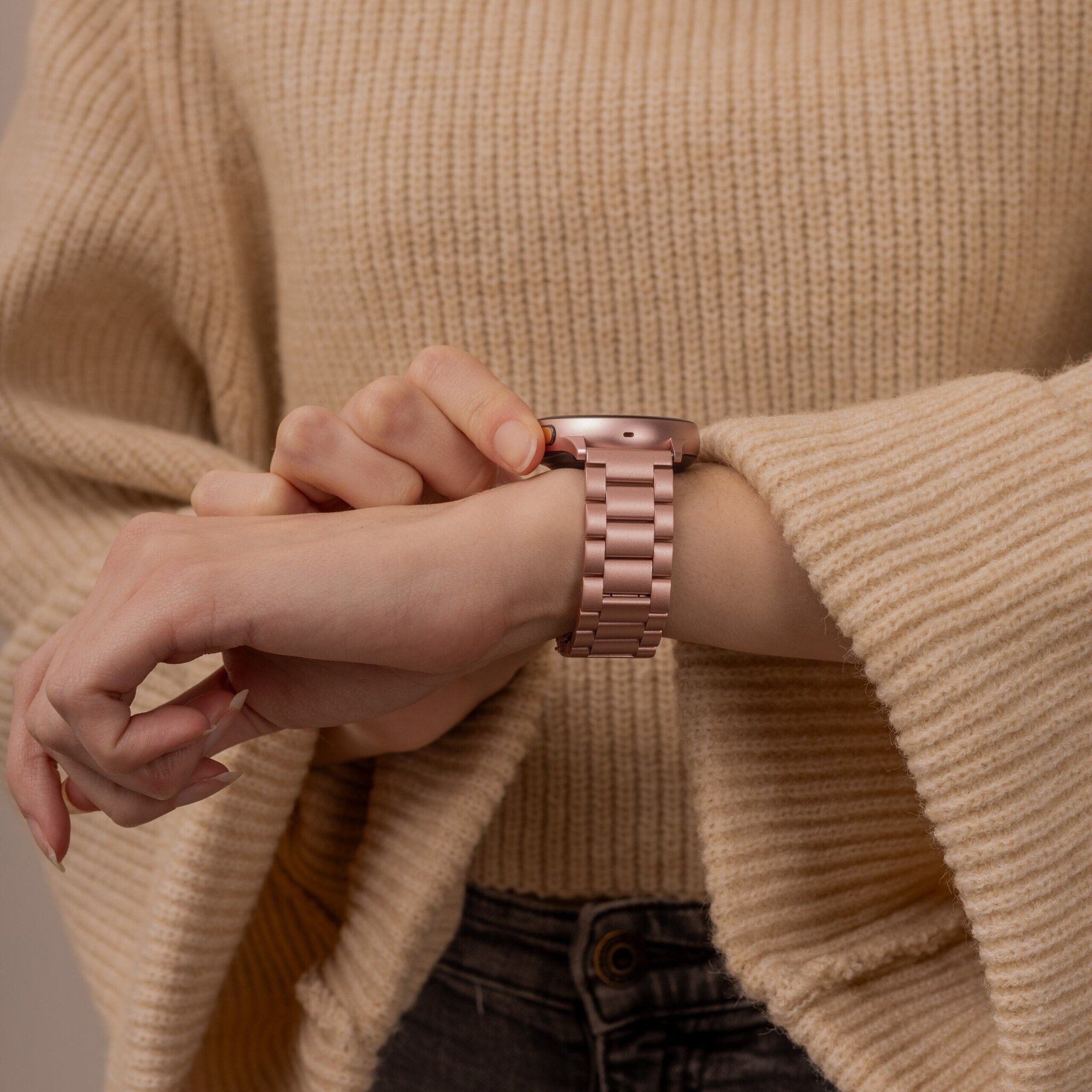 Correa acero Samsung Galaxy Watch 4 40mm (rosa)