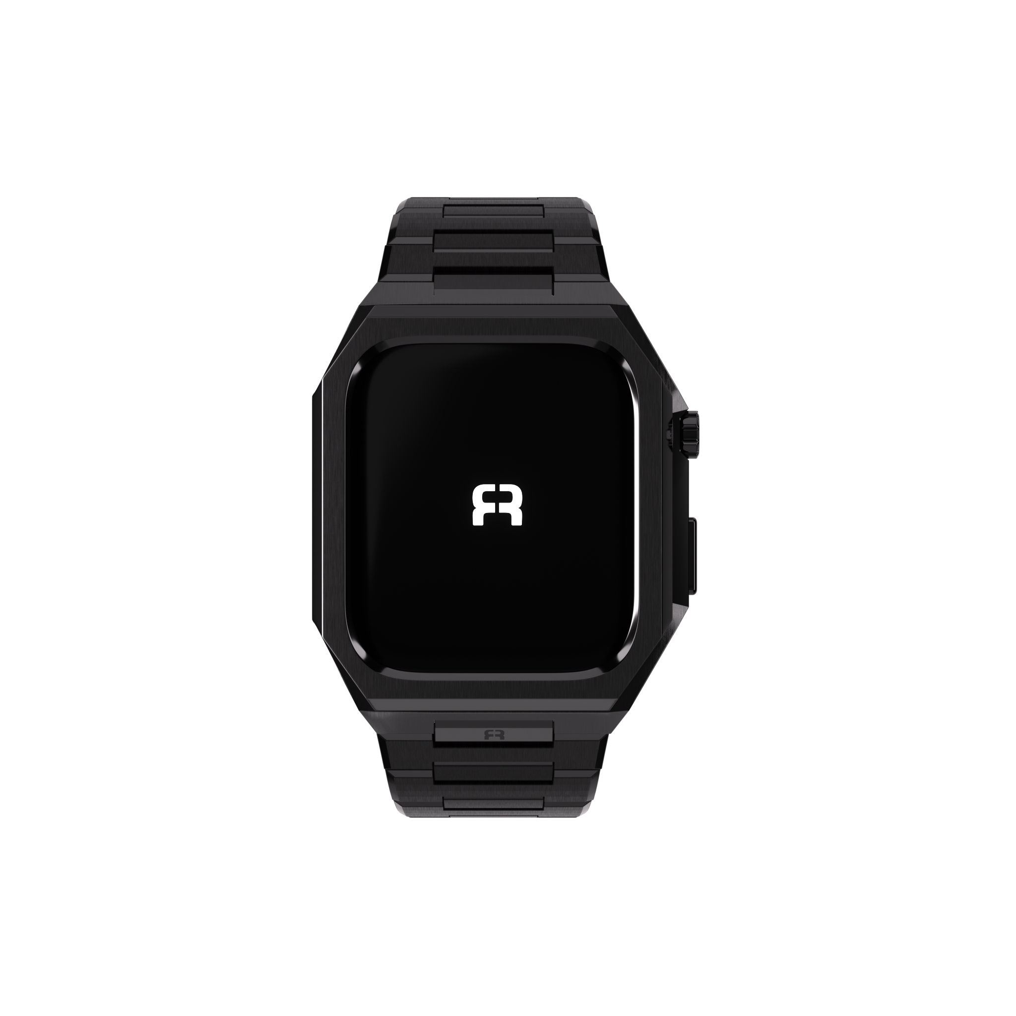 Reqior Funda con correa de acero 'Nautilus' Apple Watch 45mm (negro)