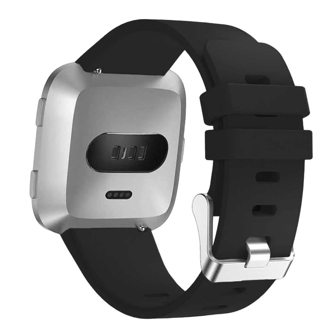 Fitbit Versa/Versa 2 Silicone Strap (Black)