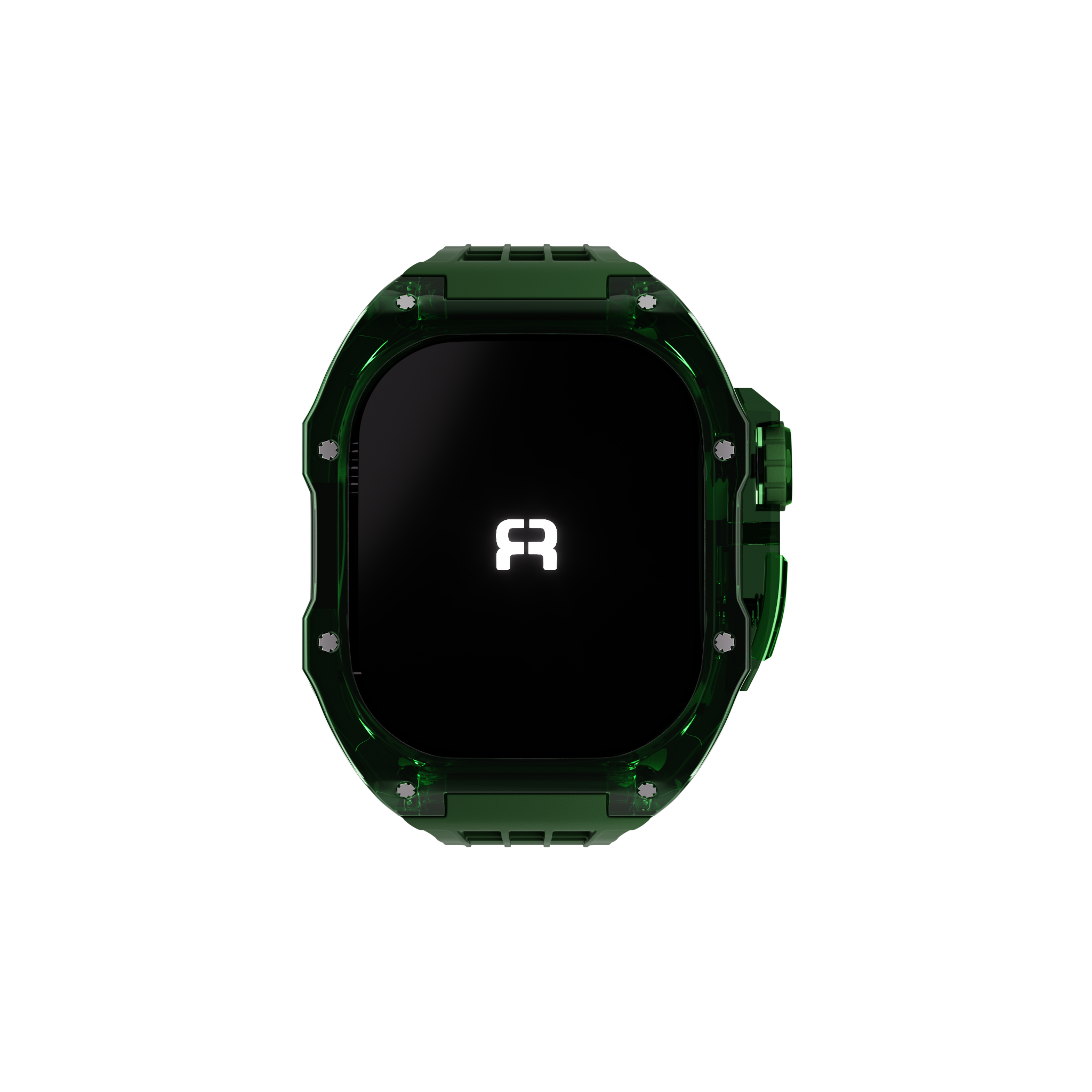 Reqior Funda de polímero con correa de goma Apple Watch 45mm (verde)