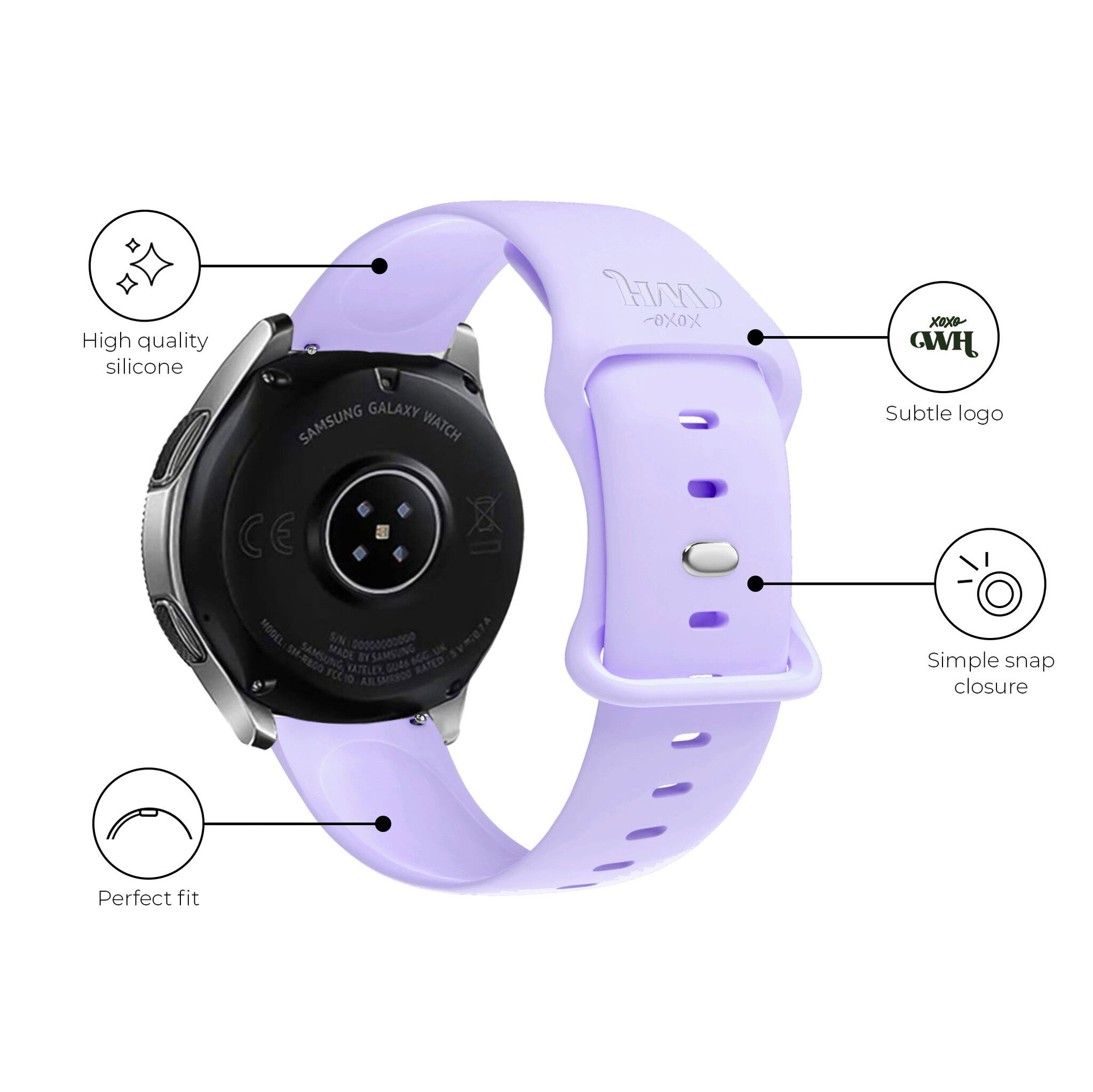 Correa silicona xoxo Wildhearts Samsung Galaxy Watch 42mm (lila)