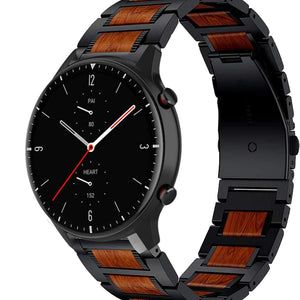 amazfit-gtr-2-stalen-houten-band-zwart