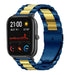 Correa acero Xiaomi Amazfit GTS (azul/oro)