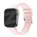 Bandz Correa silicona Apple Watch con estampado de cuero (rosa)