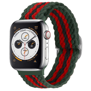 apple-watch-geweven-bandje-oranje-groen
