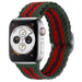 Correa ajustable nylon tejido Apple Watch (rojo/negro/verde)