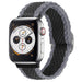 Correa ajustable nylon tejido Apple Watch (negro/gris)