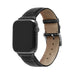 Correa cuero patrón cocodrilo Apple Watch (negro)