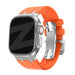 Bandz Correa silicona 'Luxe Liqiud' Apple Watch (naranja con plata) 
