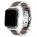 Correa acero/madera Apple Watch (plata/marrón)