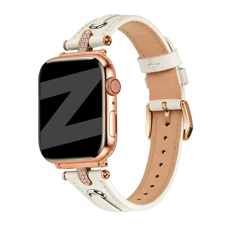 apple watch leather band t belt beige